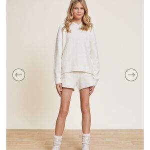 BAREFOOT DREAMS Girls Cozy White Knit Sweater and Shorts Set NWOT